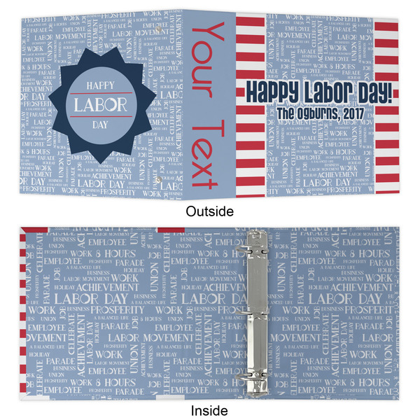 Labor Day 3 Ring Binders - Full Wrap - 2" - APPROVAL
