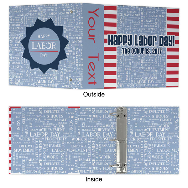 Labor Day 3 Ring Binders - Full Wrap - 3" - APPROVAL