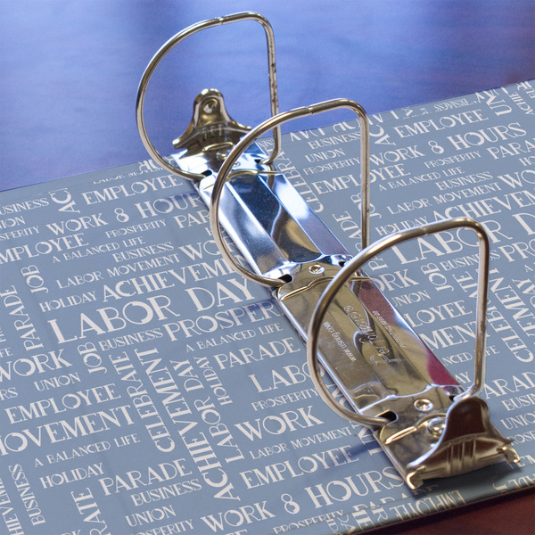 Labor Day 3 Ring Binders - Full Wrap - 3" - DETAIL