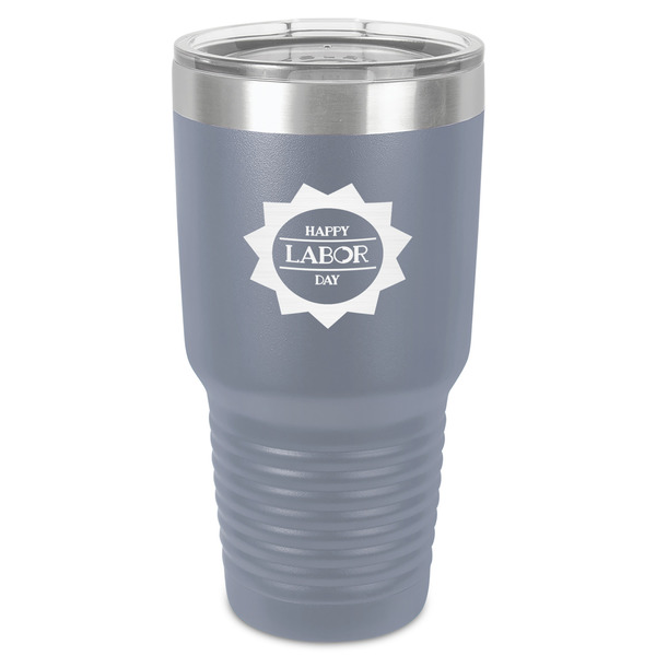 Custom Labor Day 30 oz Stainless Steel Tumbler - Grey - Single-Sided