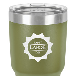 Labor Day 30 oz Stainless Steel Tumbler - Olive - Single-Sided