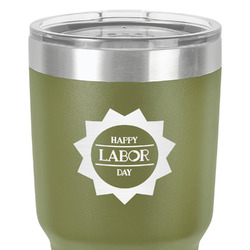 Labor Day 30 oz Stainless Steel Tumbler - Olive - Double-Sided (Personalized)