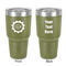 Labor Day 30 oz Stainless Steel Ringneck Tumbler - Olive - Double Sided - Front & Back