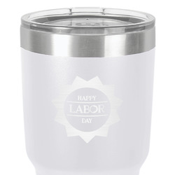 Labor Day 30 oz Stainless Steel Tumbler - White - Single-Sided