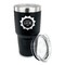 Labor Day 30 oz Stainless Steel Ringneck Tumblers - Black - LID OFF
