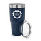 Labor Day 30 oz Stainless Steel Ringneck Tumblers - Navy - LID OFF