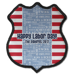 Labor Day Iron On Shield Patch C w/ Name or Text