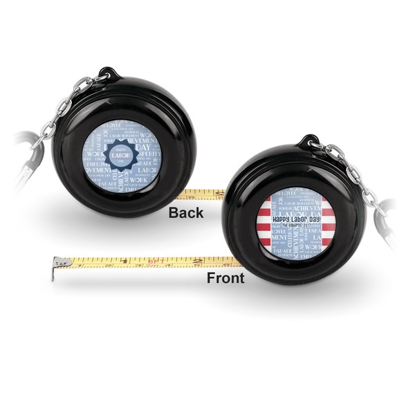 Labor Day 6-Ft Pocket Tape Measure with Carabiner Hook - Front and Back