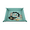 Labor Day 6" x 6" Teal Leatherette Snap Up Tray - STYLED