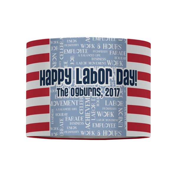 Labor Day 8" Drum Lampshade - FRONT (Fabric)