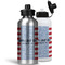 Labor Day Aluminum Water Bottles - MAIN (white &silver)