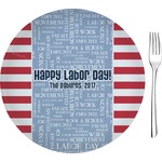 Labor Day Glass Appetizer / Dessert Plate 8" (Personalized)