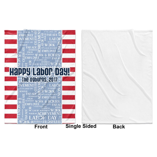 Labor Day Baby Blanket (Single Sided - Printed Front, White Back)