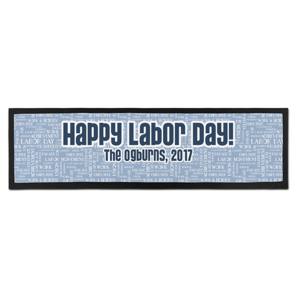 Custom Labor Day Bar Mat - Large (Personalized)