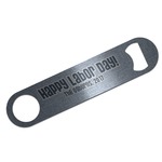 Labor Day Bar Bottle Opener - Silver w/ Name or Text