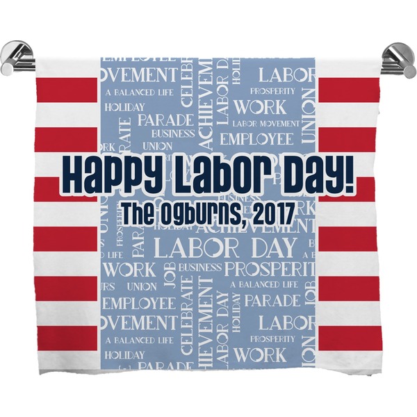 Custom Labor Day Bath Towel (Personalized)