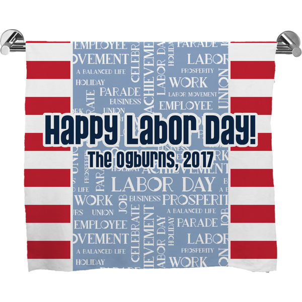 Custom Labor Day Bath Towel (Personalized)