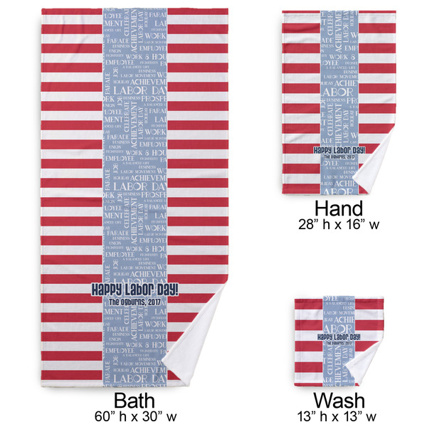Labor Day Bath Towel Sets - 3-piece - Approval
