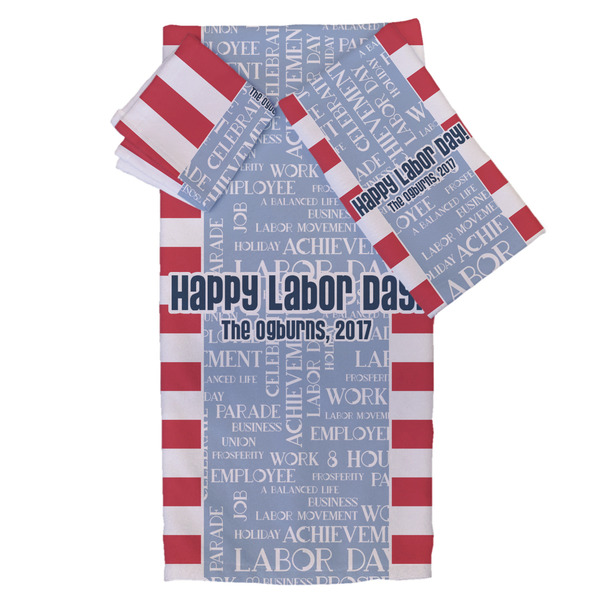 Custom Labor Day Bath Towel Set - 3 Pcs (Personalized)