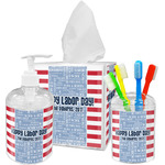 Labor Day Acrylic Bathroom Accessories Set w/ Name or Text