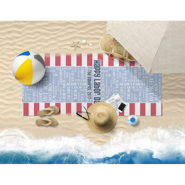 Labor Day Beach Towel Lifestyle