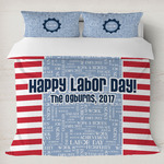 Labor Day Duvet Cover Set - King (Personalized)