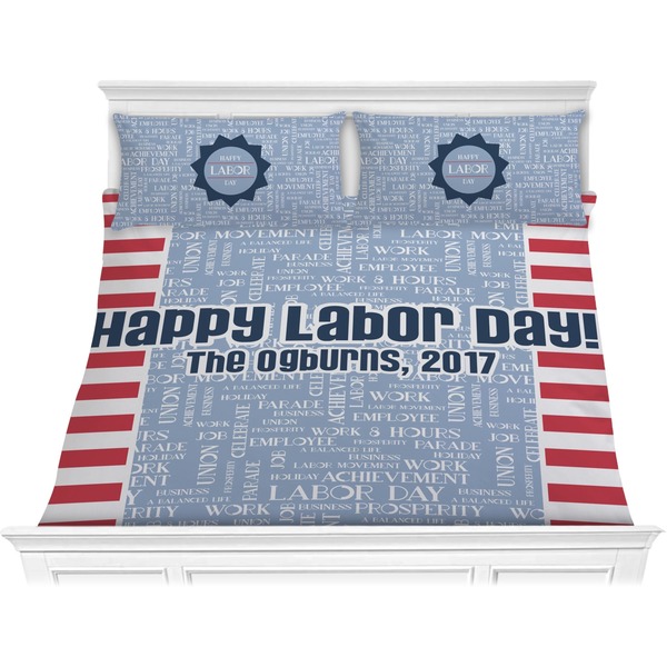 Custom Labor Day Comforter Set - King (Personalized)