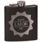 Labor Day Black Flask - Engraved Front