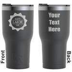 Labor Day RTIC Tumbler - Black - Engraved Front & Back (Personalized)