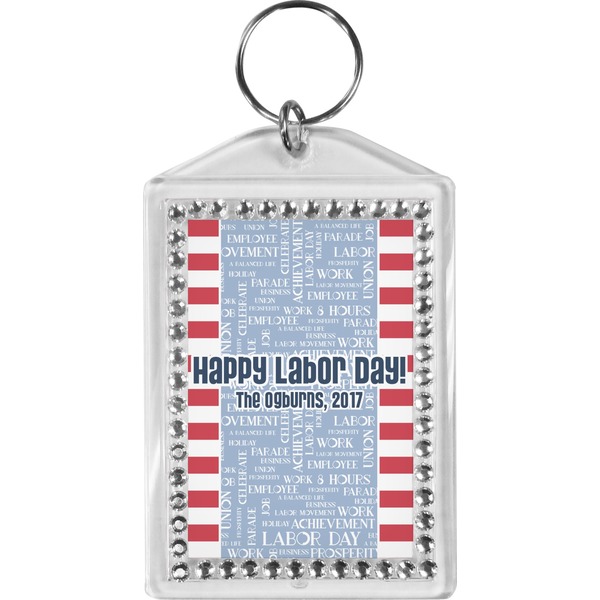 Custom Labor Day Bling Keychain (Personalized)