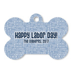 Labor Day Bone Shaped Dog ID Tag (Personalized)