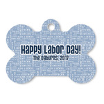 Labor Day Bone Shaped Dog ID Tag (Personalized)