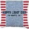 Labor Day Burlap Pillow 16"