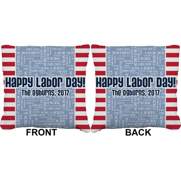 Labor Day Burlap Pillow Approval
