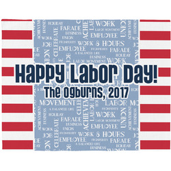Labor Day Woven Fabric Placemat - Twill w/ Name or Text