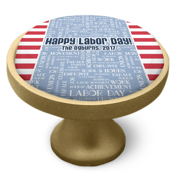 Labor Day Cabinet Knob - Gold - Side