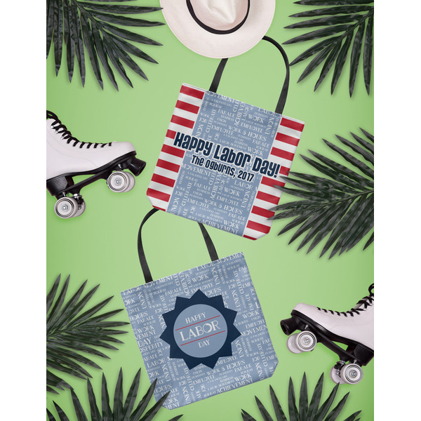 Labor Day Canvas Tote Lifestyle Front and Back