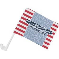 Labor Day Car Flag - Small w/ Name or Text