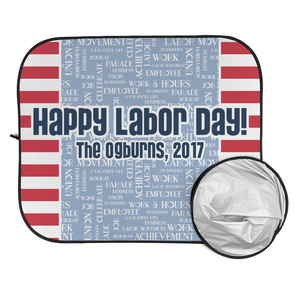Labor Day Car Sun Shades - FOLDED & UNFOLDED