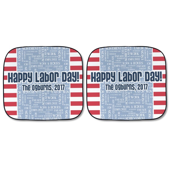 Labor Day Car Sun Shades - FRONT