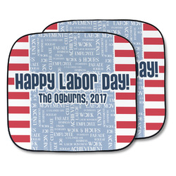 Labor Day Car Sun Shade - Two Piece (Personalized)