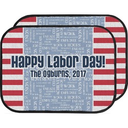 Labor Day Car Floor Mats (Back Seat) (Personalized)