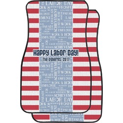 Labor Day Car Floor Mats (Front Seat) (Personalized)