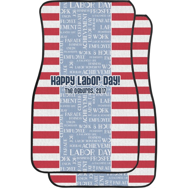 Custom Labor Day Car Floor Mats (Personalized)