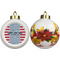 Labor Day Ceramic Christmas Ornament - Poinsettias (APPROVAL)