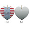 Labor Day Ceramic Flat Ornament - Heart Front & Back (APPROVAL)