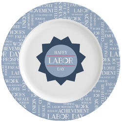 Labor Day Ceramic Dinner Plates (Set of 4) (Personalized)