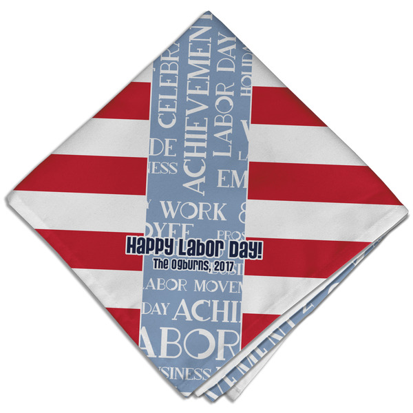 Custom Labor Day Cloth Dinner Napkin - Single w/ Name or Text