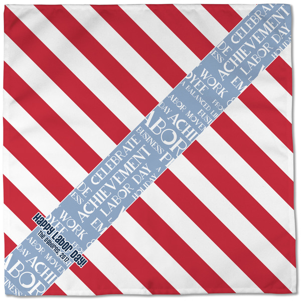 Labor Day Cloth Napkins - Personalized Dinner (Full Open)