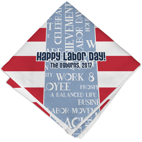 Custom Labor Day Cloth Napkin w/ Name or Text